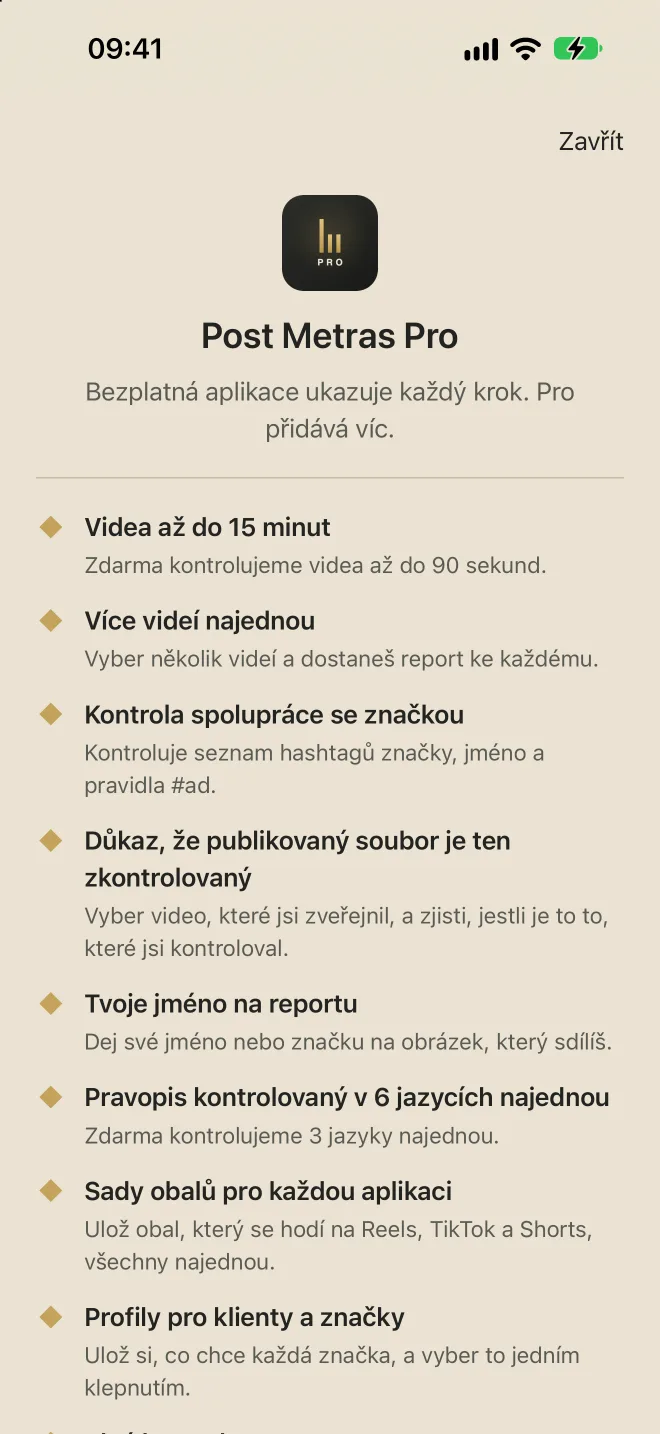 Obrazovka Post Metras Pro s jejími výhodami