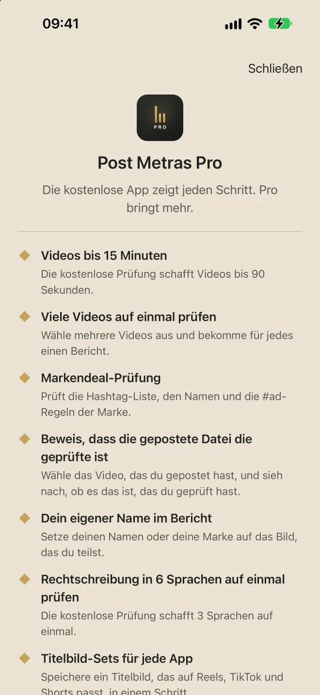 Post Metras Pro Bildschirm mit seinen Vorteilen