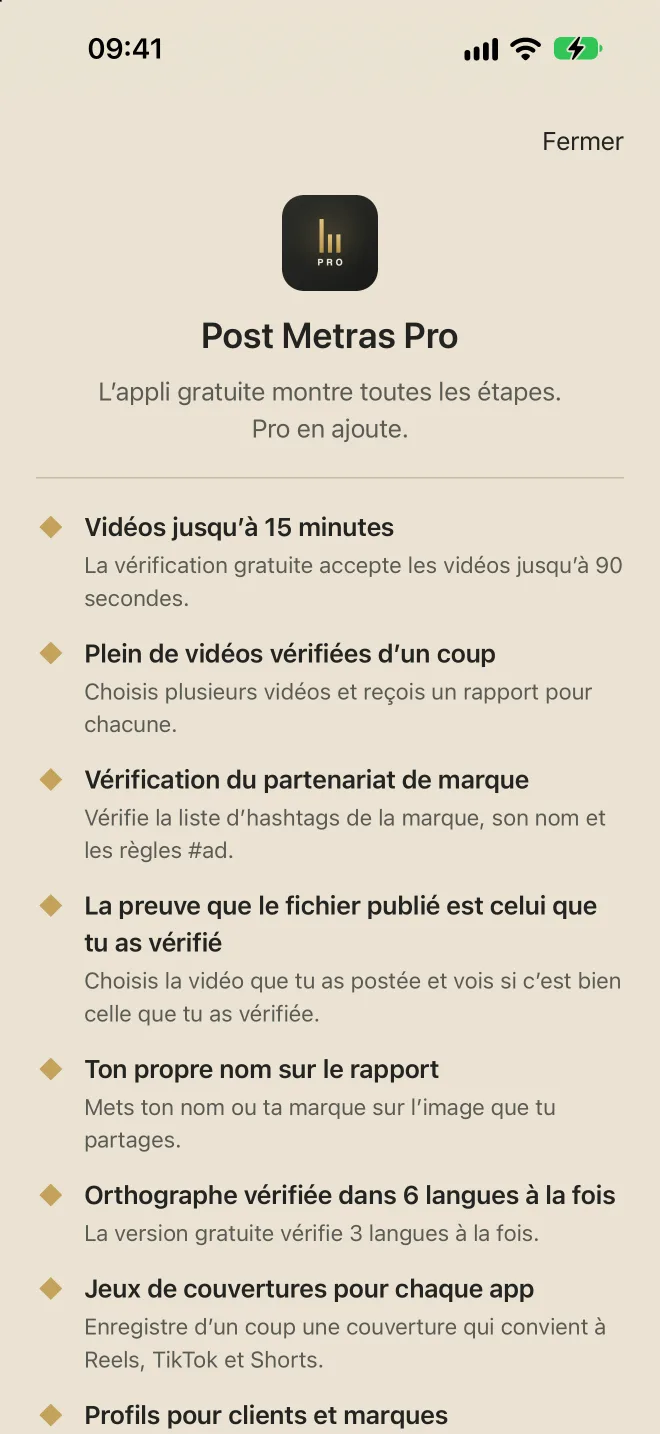 Écran Post Metras Pro avec ses avantages