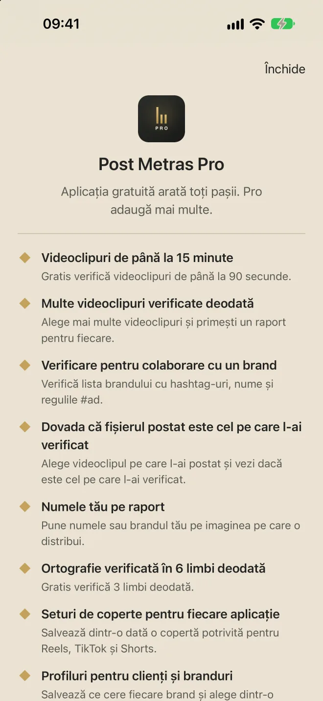 Ecranul Post Metras Pro cu avantajele sale